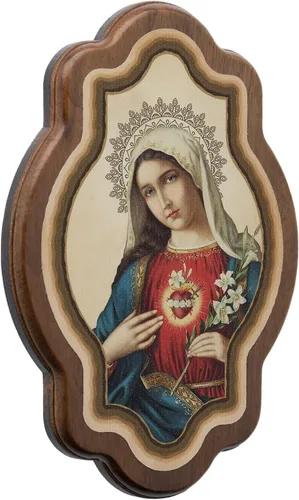 Miniatura 7 de Intercession Arte de pared enmarcado del Sagrado Corazón de Jesús y la Virgen María, juego de 2 piezas