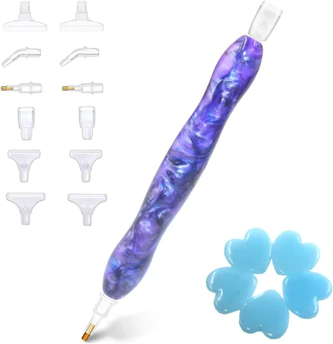 Miniatura 12 de Praise V Do Kit de herramientas de accesorios de taladro de pintura de diamante, 5D hecho a mano con diamantes para taladro, puntas de lápiz Rojo