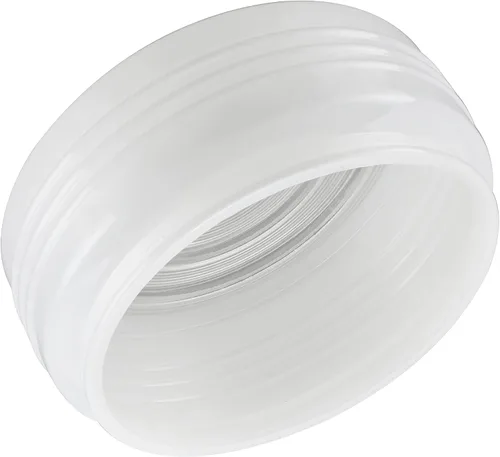 Miniatura 4 de Aspen Creative 25014-60-1, Pantalla de tambor de vidrio blanco y transparente para pasillos, armarios, cocina y baño, tamaño: 8-1/2" D x 4" H