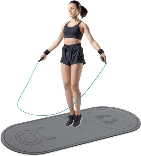 Tapete para Saltar la Cuerda 71"/63"x24" Más Grande Antideslizante Interior Exterior Tapete de Ejercicio Fitness, Alta Densidad Entrenamiento