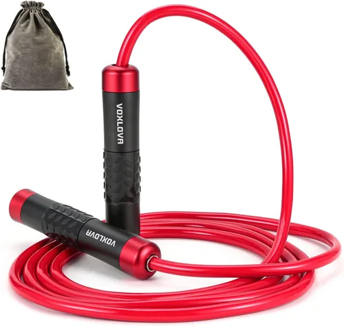 Miniatura 10 de Cuerda de saltar con peso para hombres y mujeres, cuerda de saltar pesada de 1 libra, cuerda de saltar con peso para adultos, entrenamientos de Gris