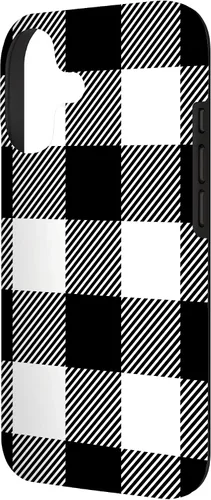Miniatura 2 de Buffalo Plaid Black White Phone Case for iPhone 17