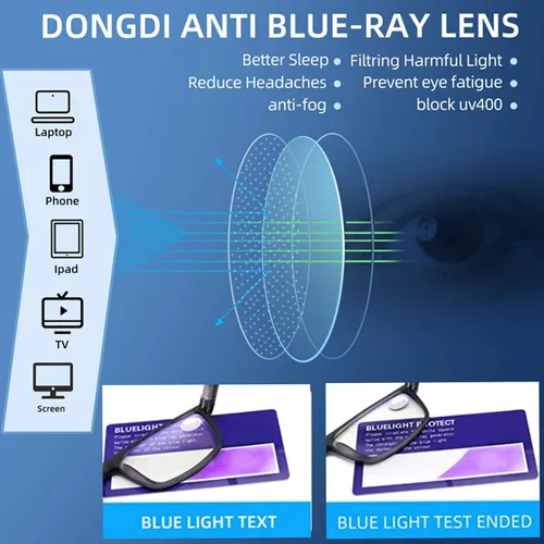 Miniatura 4 de Gafas de lectura con bloqueo de luz azul, paquete de 4 lectores de computadora para mujeres y hombres, anteojos con filtro de rayos UV antirreflejos