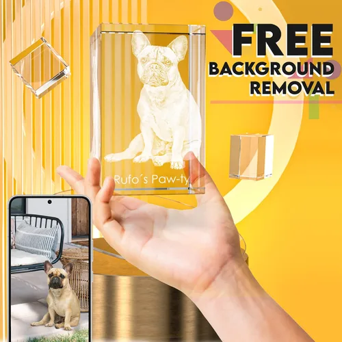 Miniatura 2 de Crystal Clear Memories Foto de cristal 3D, regalos de Navidad personalizados con tu propia foto para mamá, papá, hombres, mujeres, imagen grabada