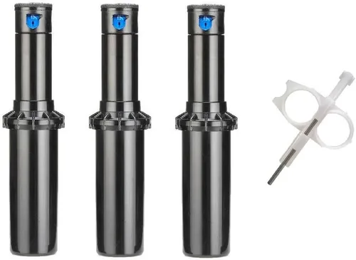 Hunter PGP-ADJ - Cabezal de aspersor de 3/4 pulgadas, arco ajustable de 40° a 360°, cabezal de riego de césped con engranaje emergente de 4