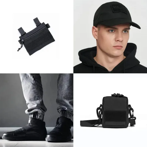 Miniatura 5 de Cinta de velcro de 2 pulgadas de ancho, color negro, no adhesiva, tela de nailon negro, juego de cierre de cinta de velcro para bolsos, ropa