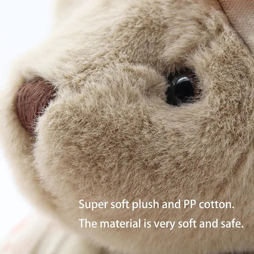 Miniatura 3 de suepcuddly Oso de Peluche Articulado Animales de Peluche Pequeño Juguete de Peluche Suave con Tela (Naranja 13 Pulgadas)