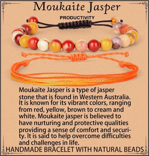 Miniatura 81 de LPBeads Pulsera de piedra natural hecha a mano de tamaño ajustable