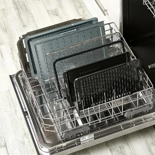 Miniatura 8 de Emeril Power Grill 360, horno tostador de convección 6 en 1 con parrilla superior interior, freír al aire, asar, tostar, hornear, deshidratar, tapa