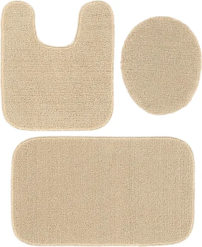 Miniatura 35 de Garland Rug Gramercy - Alfombra de baño rectangular lavable de polipropileno de felpa de 20 x 34 pulgadas, color azul lavabo, suave, absorbente