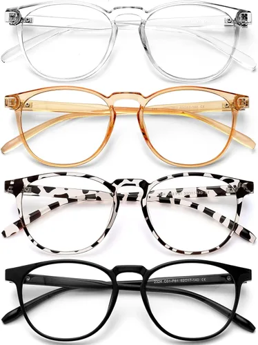 Miniatura 9 de Gafas de bloqueo de luz azul para mujeres/hombres, paquete de 4 unidades para lectura en computadora, juegos, televisión, teléfono, antirreflejos