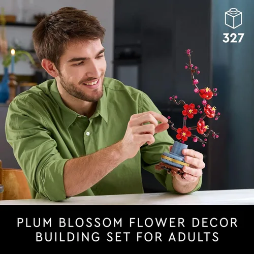 Miniatura 2 de LEGO Botanicals - Juegos de construcción de flores de ciruela artificiales para adultos - Flor artificial para centro de mesa de cena, decoración
