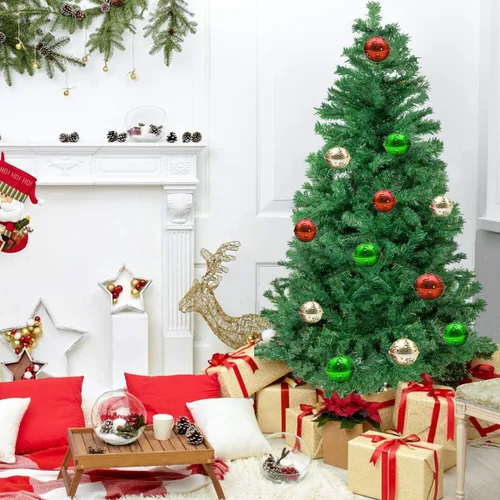 Miniatura 6 de 12 cascabeles grandes de 2.5 pulgadas de 2.5 pulgadas, cascabel de Navidad con patrones huecos de árbol alegre, campanas de metal grandes