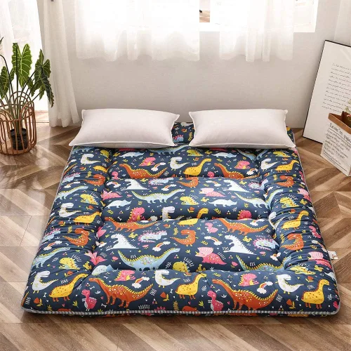 Miniatura 22 de MAXYOYO Colchón tipo futón King de espuma, cubrecolchón de cama, colchón de suelo japonés, colchón plegable, colchón de futón, almohadilla de cama
