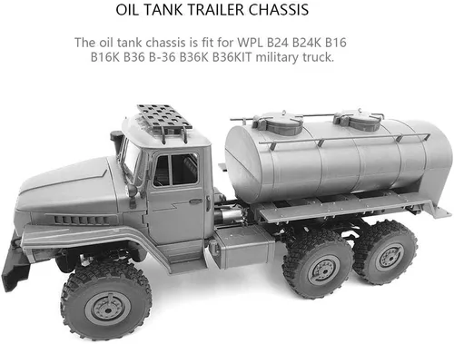 Miniatura 2 de ZJchao Kit de neumáticos de repuesto para chasis de remolque de aceite compatible con WPL/16 B36 B-36 B36K B36KIT Truck Car - Accesorio de piezas