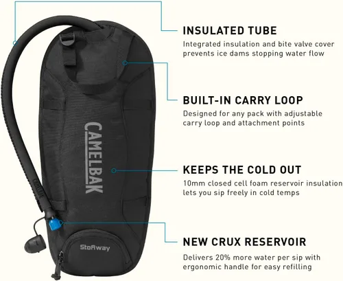 Miniatura 4 de CamelBak Stoaway - Depósito de vejiga de hidratación para senderismo, nieve, correr con tubo aislado