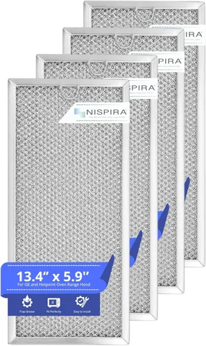 Miniatura 7 de Nispira WB06X10596 Filtro de grasa de repuesto para microondas de 13.4 x 5.9 pulgadas, compatible con campana extractora de microondas GE Whirlpool