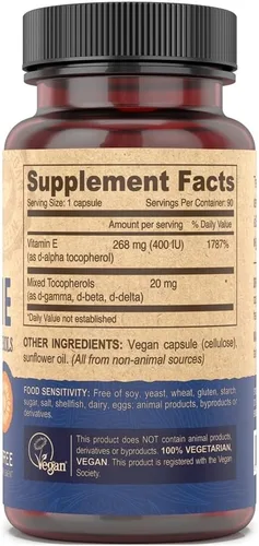 Miniatura 2 de Vegano Vit-E, 400iu, W/Tocop