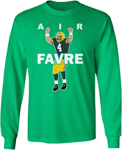 Green Bay AIR Favre - Camiseta de manga larga para hombre Verde