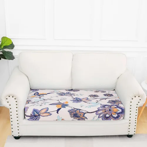 Miniatura 76 de Smiry Fundas de cojín de sofá estampadas, fundas elásticas suaves para sofá, fundas de sofá lavables antideslizantes, protector de muebles para Beige