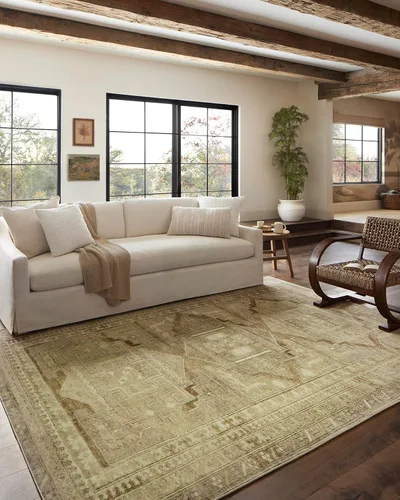 Miniatura 15 de Loloi Magnolia Home de Joanna Gaines Sinclair Collection SIN-06 - Alfombra decorativa tradicional de 2 pies 3 pulgadas x 3 pies 9 pulgadas, altura