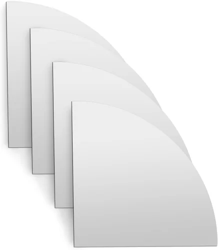 Miniatura 2 de Americanflat Azulejos de espejo adhesivos – Juego de 4 espejos circulares para pared y decoración del hogar – Espejos adhesivos – Espejo de cristal