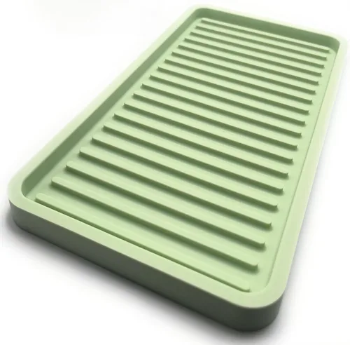 Miniatura 26 de Bandeja organizadora para fregadero de cocina de silicona, soporte de esponja y protector de encimera Plato y bandeja dispensadora de jabón