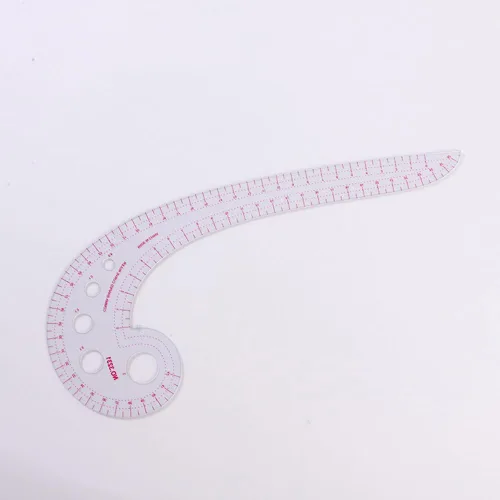 Miniatura 6 de Juego de 4 reglas de patrón de costura, juego de reglas curvas de ropa con métrica transparente flexible, para diseñadores, sastres, principiantes