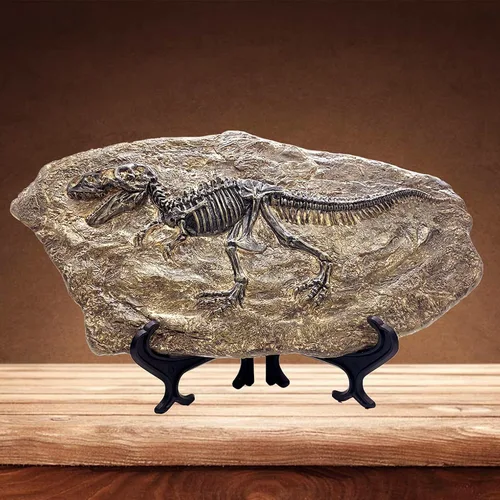 Miniatura 5 de XINDAM Modelo de estatua de fósil de dinosaurio de resina, esqueleto simulado para exhibición en hogar y oficina, caja decorativa de manualidades