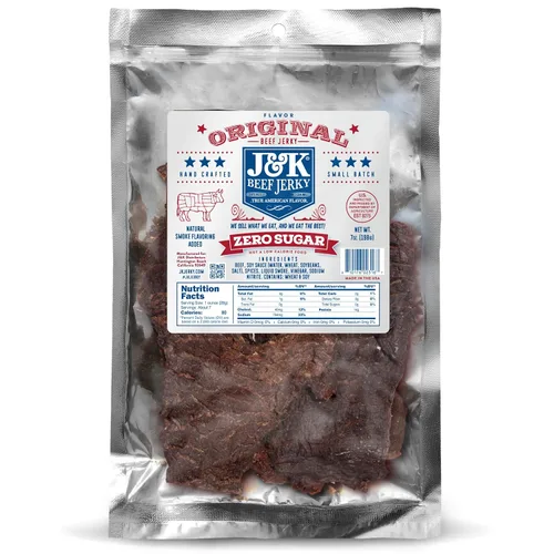 Miniatura 9 de J&K - Cecina de pechuga de res – Sabor BBQ – Hecho a mano en lotes pequeños hechos en Estados Unidos – Aperitivo audaz y ahumado – Bolsa grande de 7