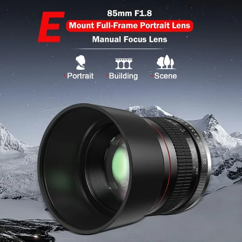 Miniatura 2 de Objetivo retrato de 85mm f1.8 - Objetivo E Mount para Sony, enfoque manual (MF) para Sony A7C A7R A7S A7 A9 A6700 A6600 A6500 A6400 A6300 A6100