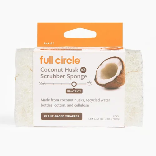Miniatura 10 de Full Circle Esponja de limpieza resistente, hoja de agave robusta y celulosa sin plástico, esponja de platos de doble cara para hierro fundido