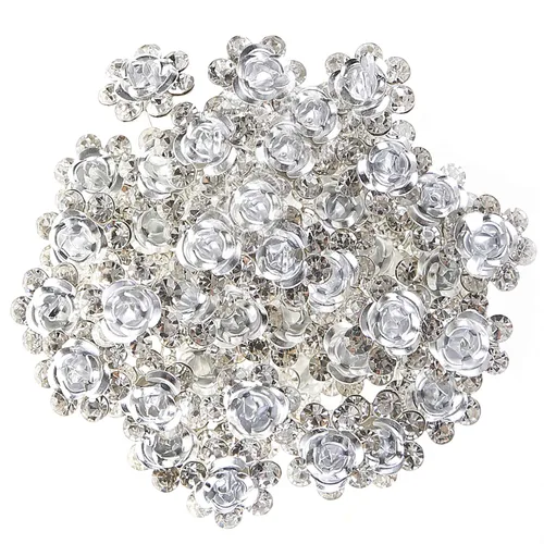 Miniatura 11 de 40 horquillas para el cabello con diamantes de imitación en forma de U, accesorios para el cabello de cristal para novia, boda, fiesta, niña, dulce