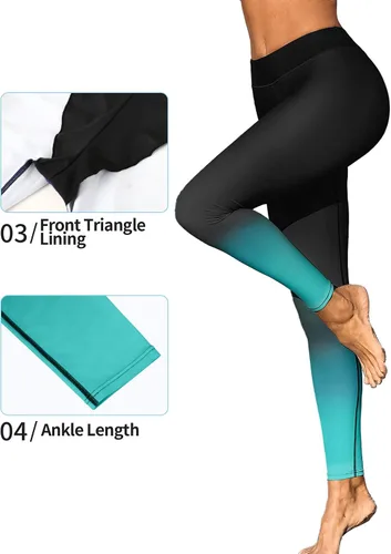 Miniatura 19 de ATTRACO Pantalones de natación de talle alto - Leggings de natación para mujer