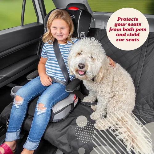 Miniatura 3 de Lusso Gear Funda de asiento de coche para perro, impermeable, antideslizante, protector de asiento trasero de automóvil, funda de asiento trasero