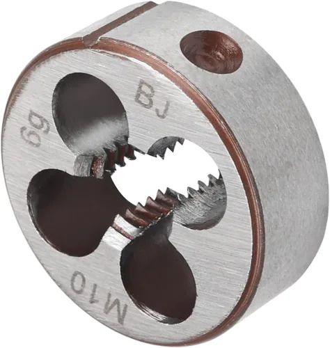 Miniatura 13 de Utoolmart Troquel de rosca de máquina de troquelado redondo métrico, troquel de roscado manual de rosca de máquina, M6 x 1 troquel de roscado