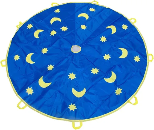Akozon Paracaídas de arco iris 1.8M deportes al aire libre niños paraguas arco iris niños Jump-sack juego ballute paracaídas tela de poliéster