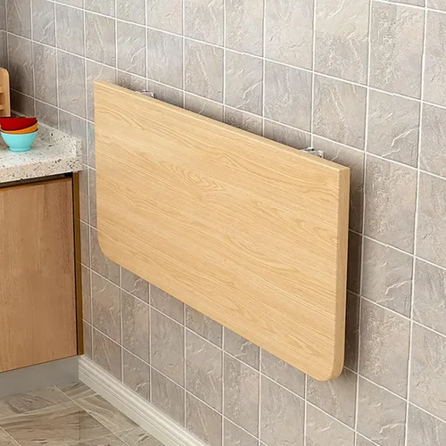 Miniatura 8 de HARELA Mesa plegable de 1 pulgada de grosor para colgar en la pared, mesa plegable de lavandería, mesa plegable resistente para oficina en casa