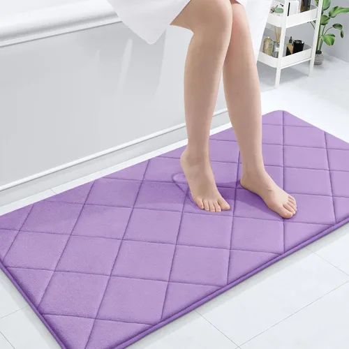 Miniatura 69 de OLANLY Tapete de baño de espuma viscoelástica de 24 x 16 pulgadas, ultra suave y absorbente, lavable a máquina, cómodo tapete de baño para suelo