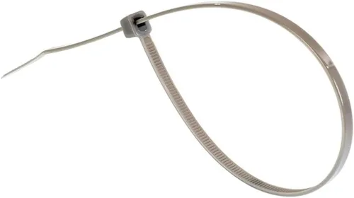 Miniatura 3 de GTSE - Paquete de 100 bridas con cremallera de 20.3 cm, color plateado/gris, 8.06 kg de resistencia, bridas de nailon grises resistentes a los rayos