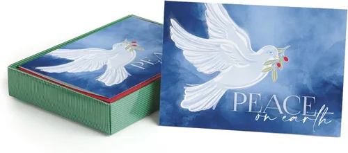 Miniatura 20 de Tarjetas navideñas religiosas de la Virgen y el Niño de Masterpiece / Juego de 16 tarjetas festivas cristianas en caja con acentos de lámina dorada