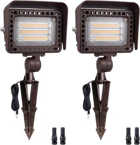 Miniatura 19 de Gardenreet Luces de inundación de paisaje de bajo voltaje de 12 V LED para exteriores, arandela de pared, 5/10/15/20 W 3CCT ajustable, iluminación