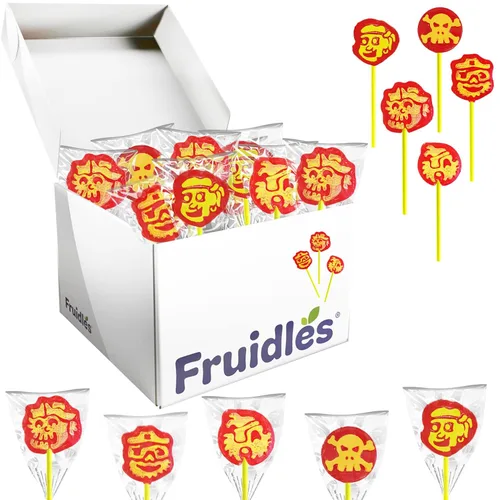 Miniatura 4 de Fruidles Pirates Tattoo Lollipop Suckers Candy, ideal para rellenos de bolsas de fiesta, envueltos individualmente (media libra)