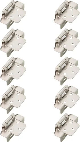 Miniatura 8 de Franklin Brass (Paquete de 10) Bisagras de Gabinete de Cierre Automático 1/2" Superposición Semi-Envolvente para Puertas de Gabinete