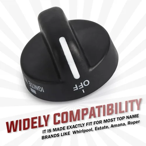 Miniatura 2 de Seentech Paquete de 4 pomos de quemador 8273103 – Reemplaza 8273103, AP6012363, WP8273103, 8273107, 8273111, ER8273103, PS11745570, WP8273103VP.