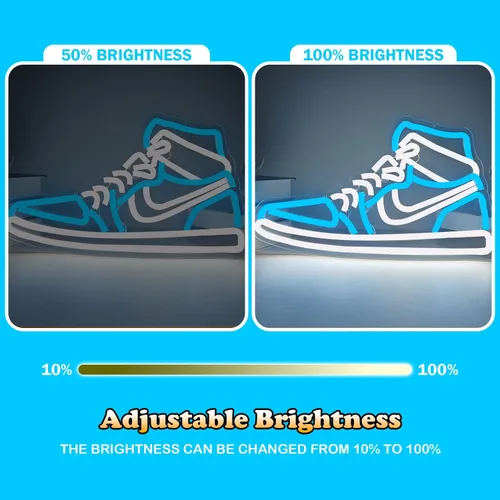 Miniatura 3 de Letrero de neón para zapatos deportivos, letreros de neón para pared, regulables, luces LED de neón para dormitorio, hombre, cueva, hogar, fiesta