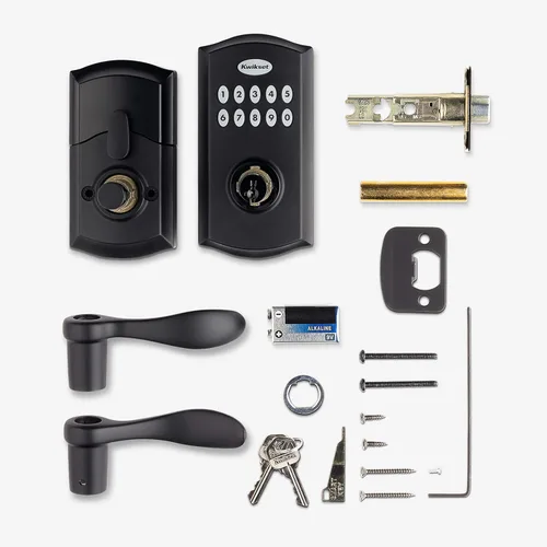 Miniatura 7 de Kwikset SmartCode 955 Pembroke Light Commercial - Palanca Electrónica con Teclado de 10 Botones, con Práctica Entrada sin Llave, 3 Años de Duración