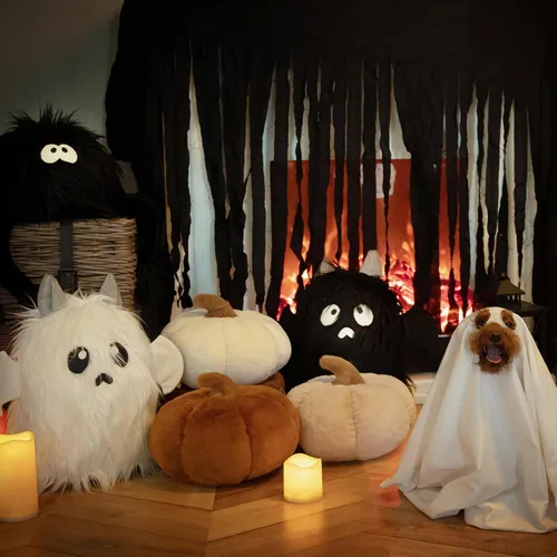 Miniatura 4 de Ashler - Almohadas de calabaza de Halloween, decoración de otoño, almohada con forma de calabaza, almohada de calabaza beige para decoración