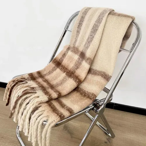 Miniatura 118 de Bufanda grande y gruesa de gran tamaño, esponjosas, de lana grande, gruesa, cálida para invierno