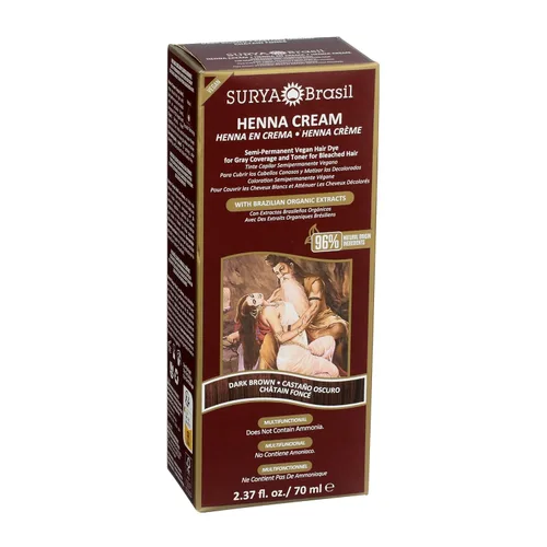 Miniatura 4 de Surya Brasil Productos Crema de Henna, Marrón Oscuro, 2.37 fl.oz